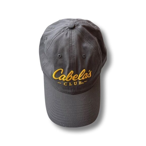 Cabela’s Club Gray/Yellow Strapback Hat • NWOT - Picture 2 of 8